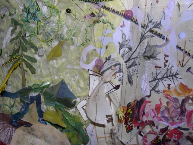 Elliott Hundley detail of Lure (2004)