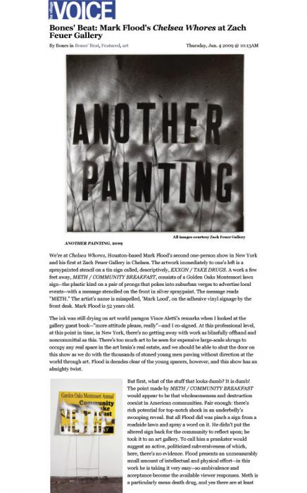 Bone's Beat: Mark Flood's Chelsea Whores at Zach Feuer Gallery Page #501