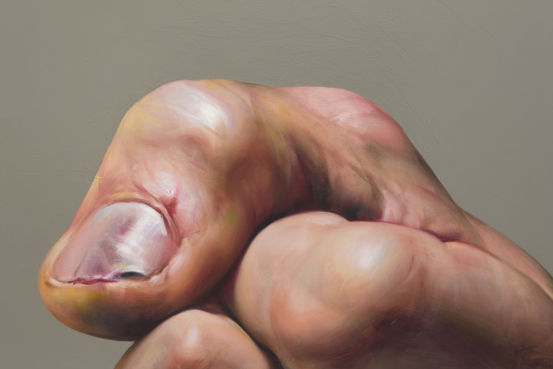 Untitled, Top of Fist on Gray (detail)