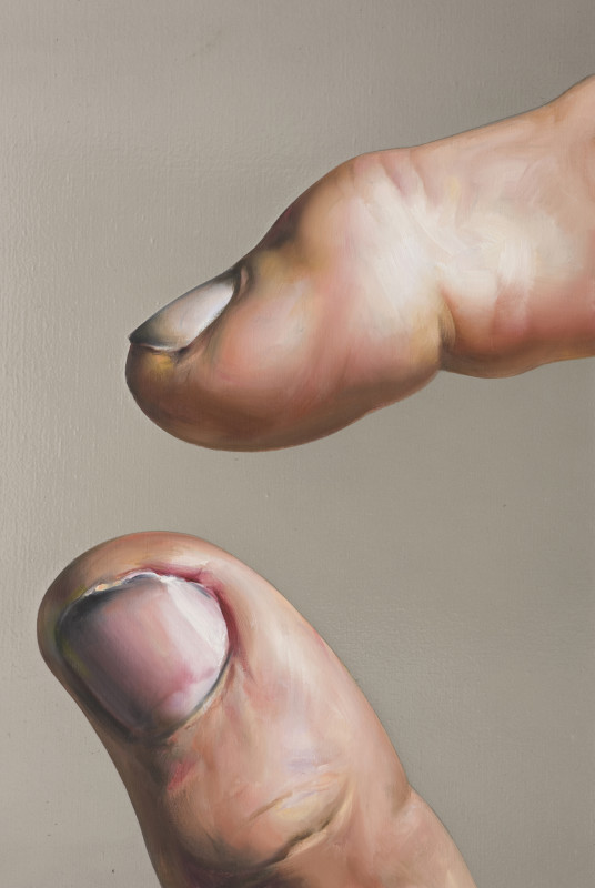 Untitled, Fingers in Corner on Gray (detail)