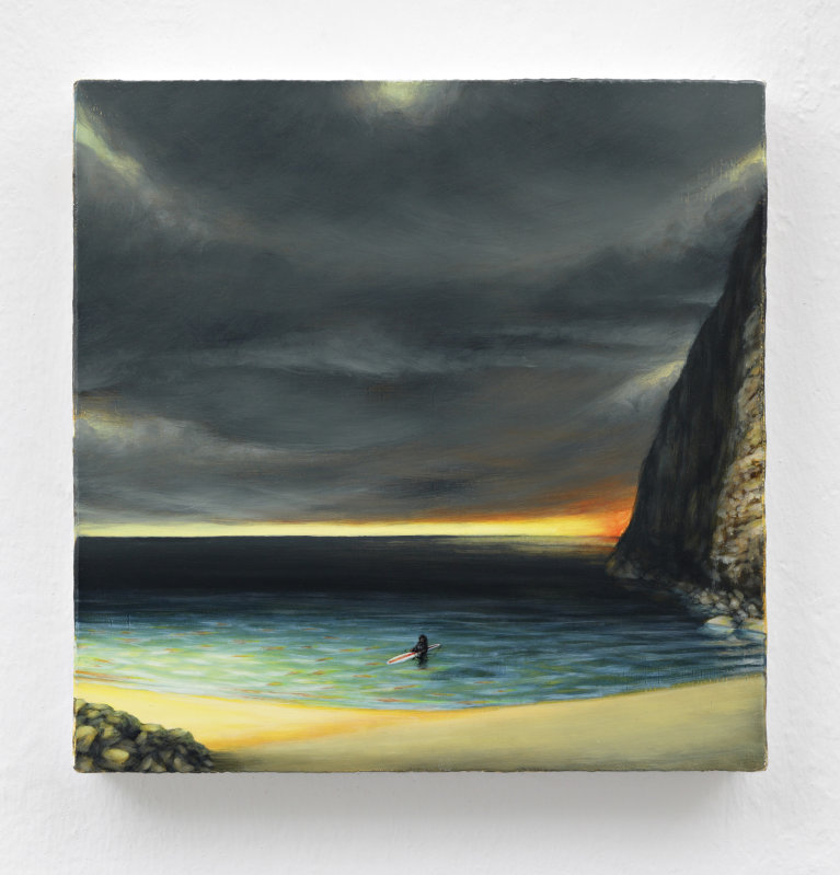 Surfer In Still Water