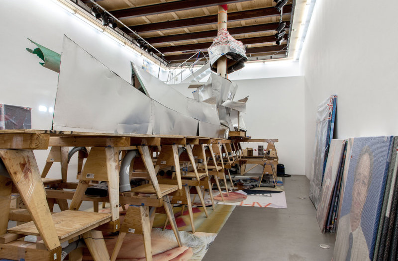 Paul McCarthy & Mike Bouchet Powered A-Hole Spanish Donkey Sport Dick Drink Donkey Dong Dongs Sunscreen Model, 2014 (installation)